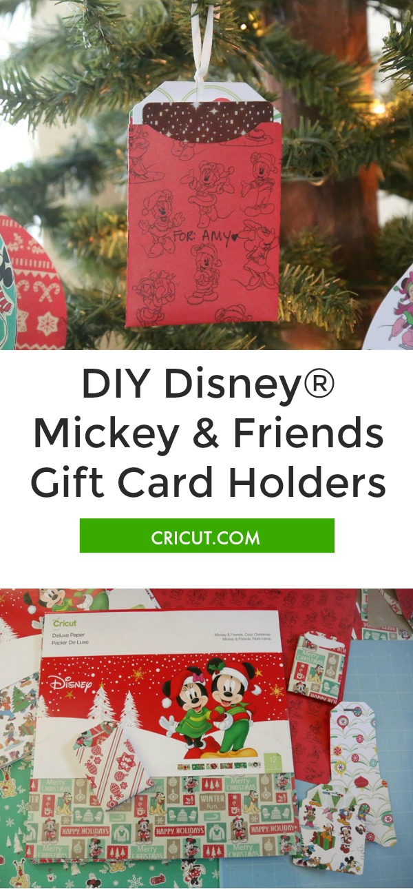 Learn How to Make Disney® Mickey & Friends Cozy Christmas Gift Card Holders DIY Mickey & Friends Gift Card Holders