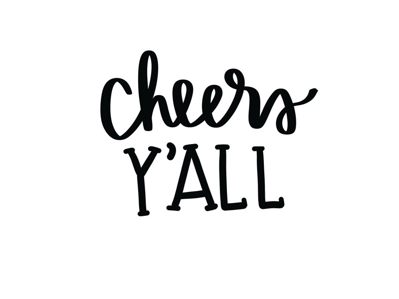 Create These Cheers Y’all Wedding Favors for Your Special Day Cheers y'all text image