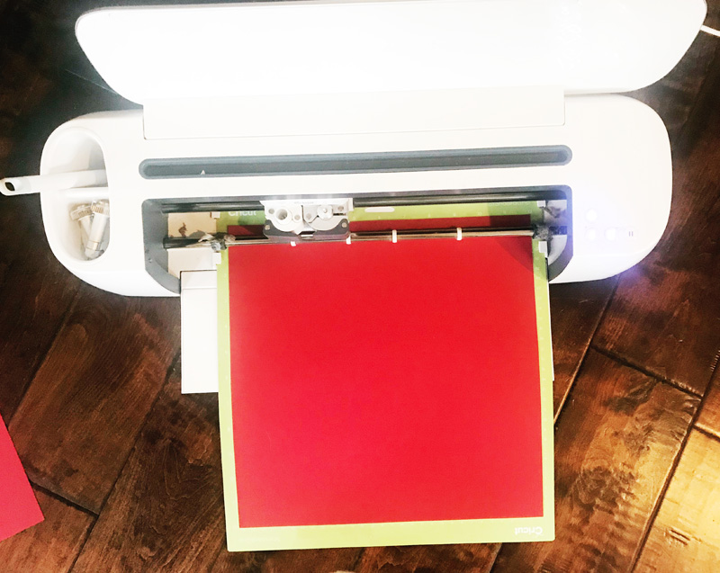 3: Cut the Flowers from Cricut Cardstock DIY Valentine's Wreath