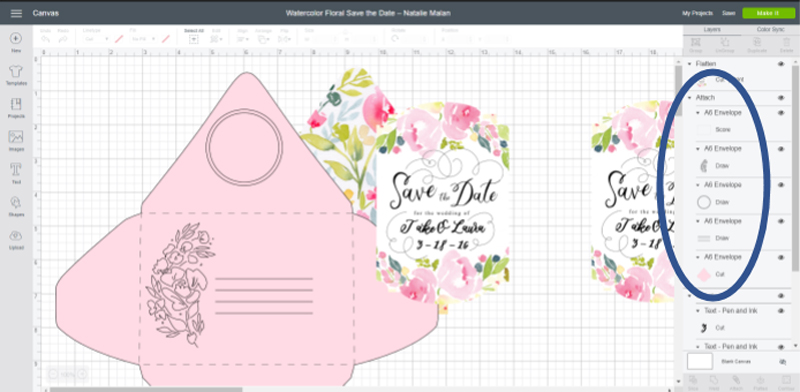Be a Cricut Pro in 3 Months: Slice, Weld, Attach, and Group Attached writing for envelopes
