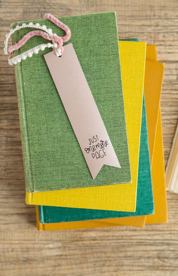 DIY Just One More Page Leather Bookmark DIY Just One More Page Leather Bookmark