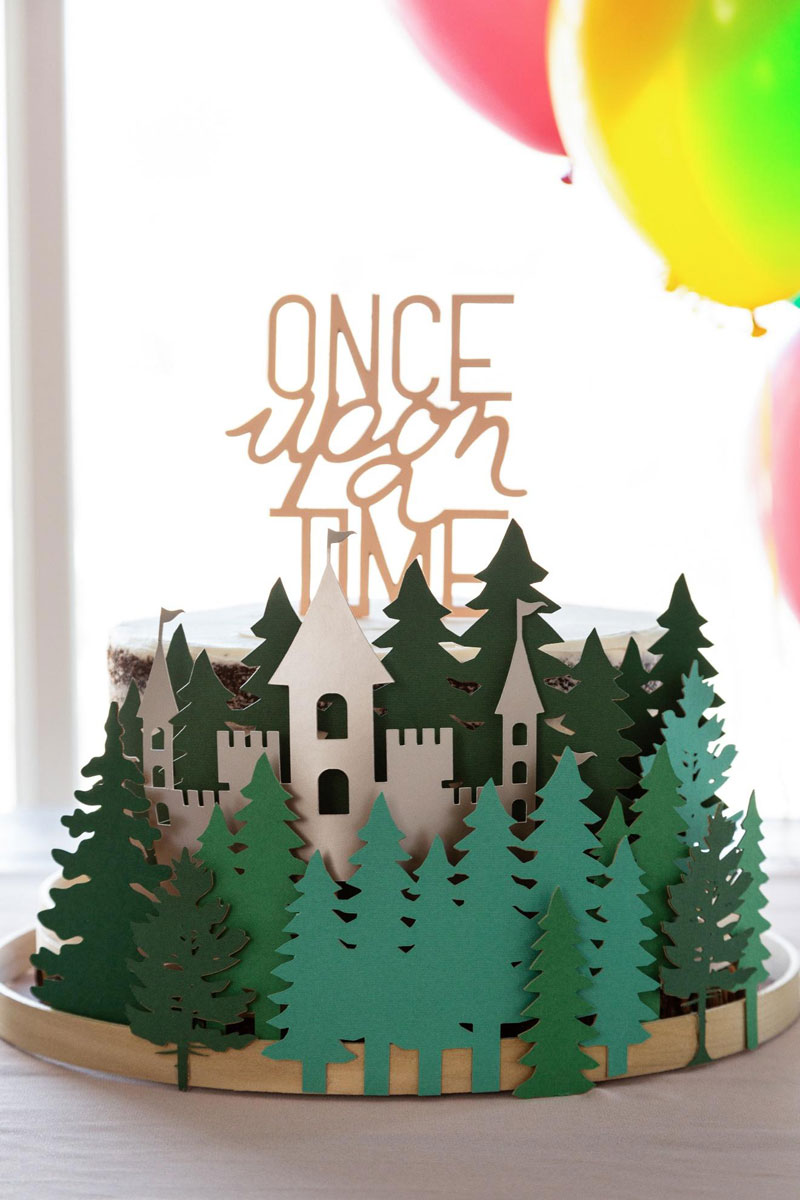 Once Upon a Time Cake Topper and Storybook Forest Cake Ring Cake Topper and Storybook Forest Cake Ring
