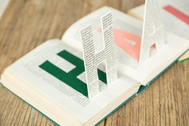 1: Customize the Design DIY Book Letters Name Display