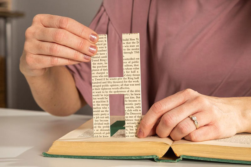 DIY Book Letters Name Display DIY Book Letters Name Display
