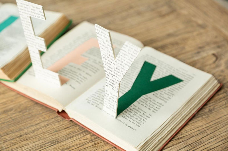 7: Display DIY Book Letters Name Display