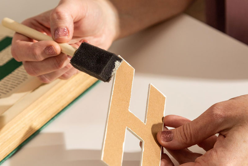 4: Paint/Prep Letters DIY Book Letters Name Display