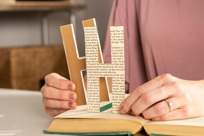 DIY Book Letters Name Display DIY Book Letters Name Display
