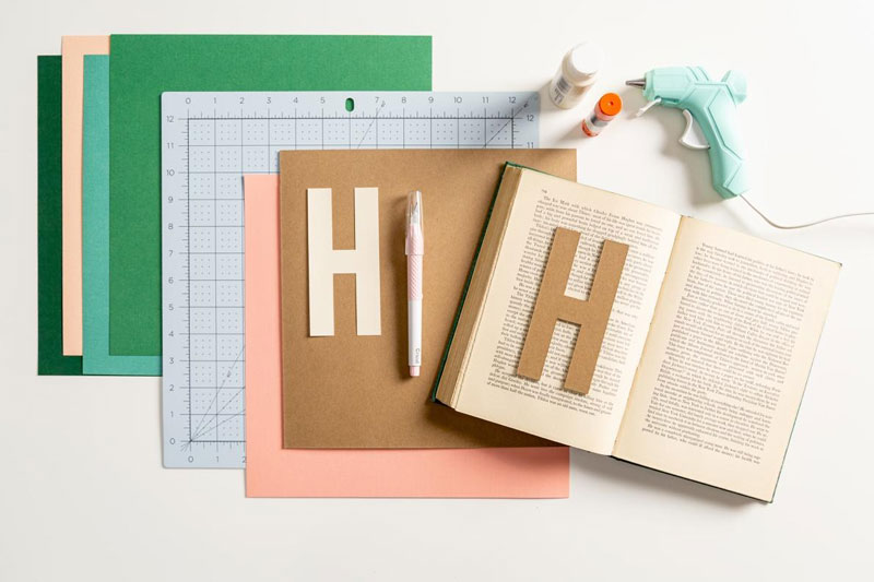 Materials: DIY Book Letters Name Display