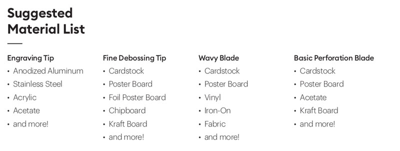 Introducing Four New Maker® Tools to Expand Your Creative Life Materials for New Cricut Maker Tools