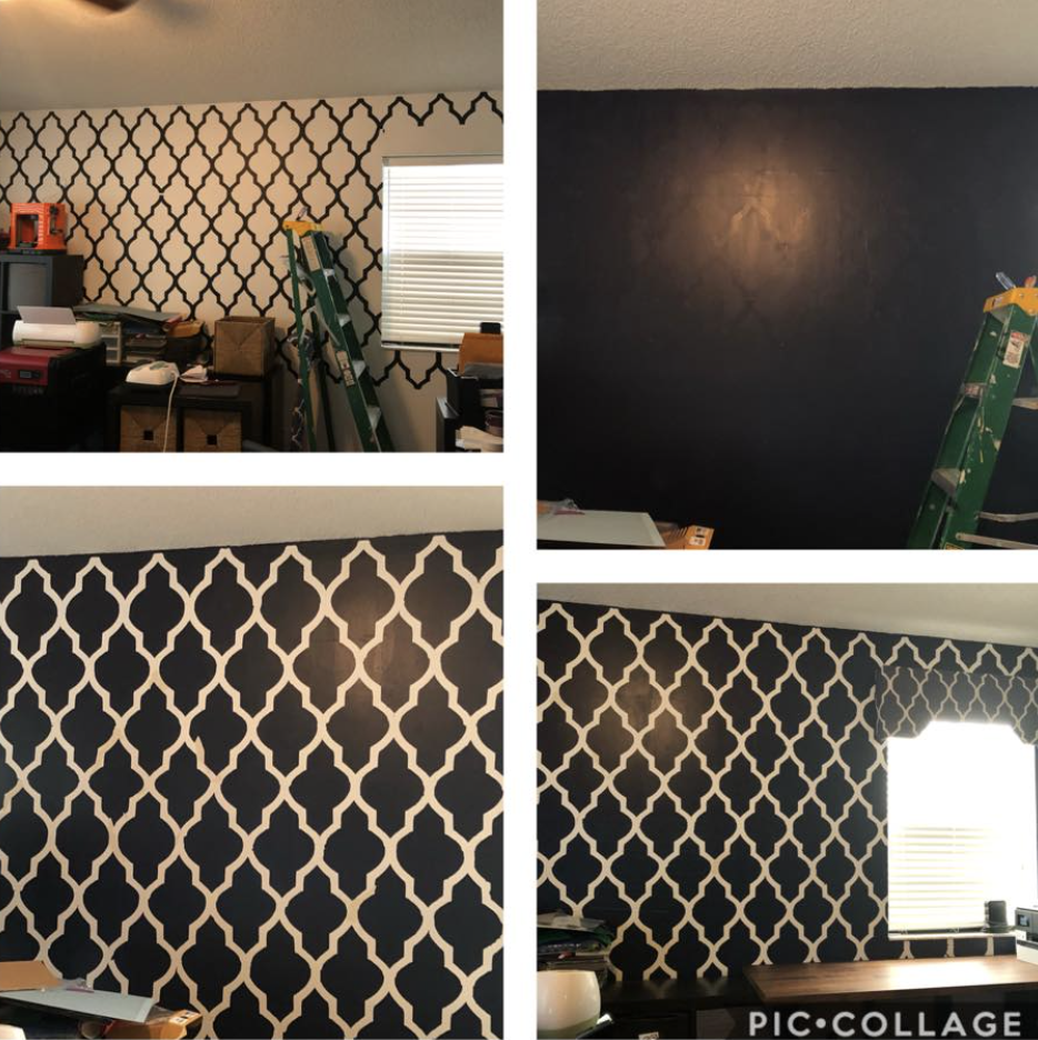 Vinyl wall decal to create wallpaper